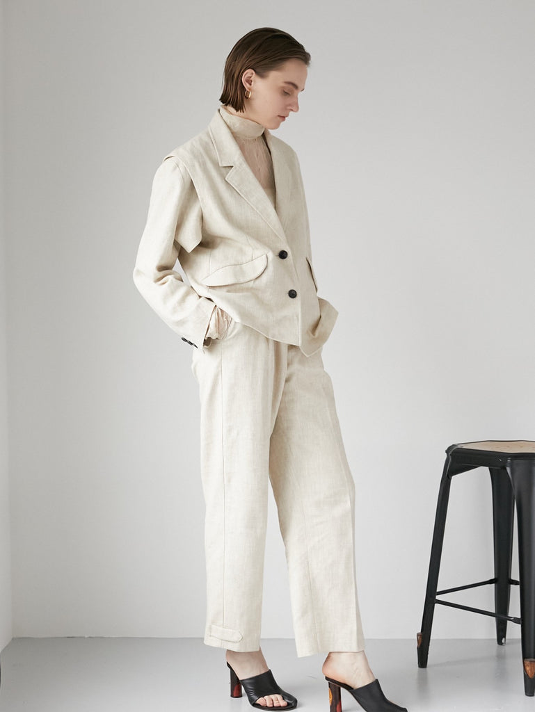 bolero set linen jacket