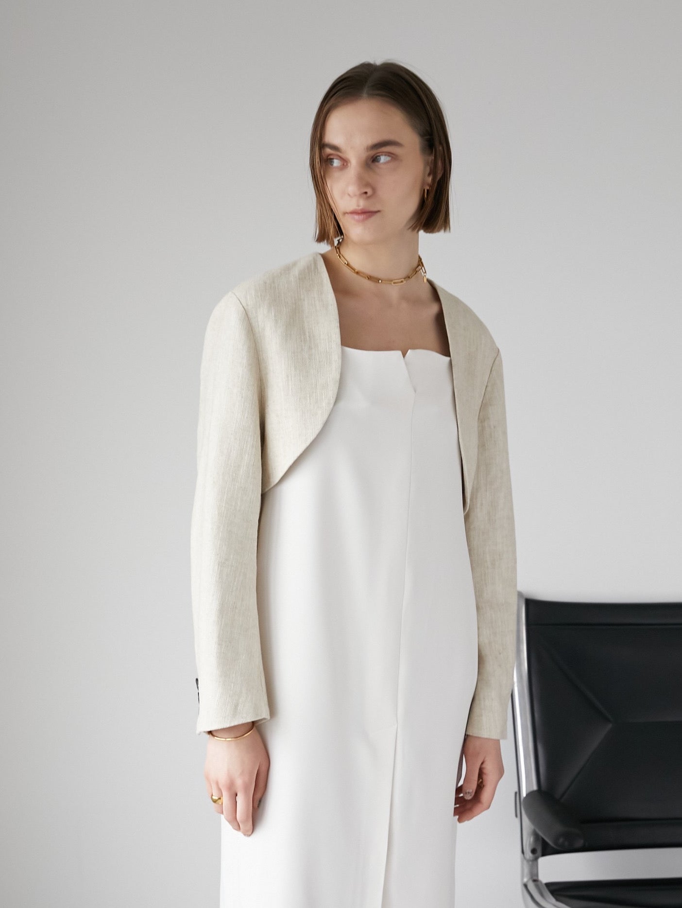 bolero set linen jacket